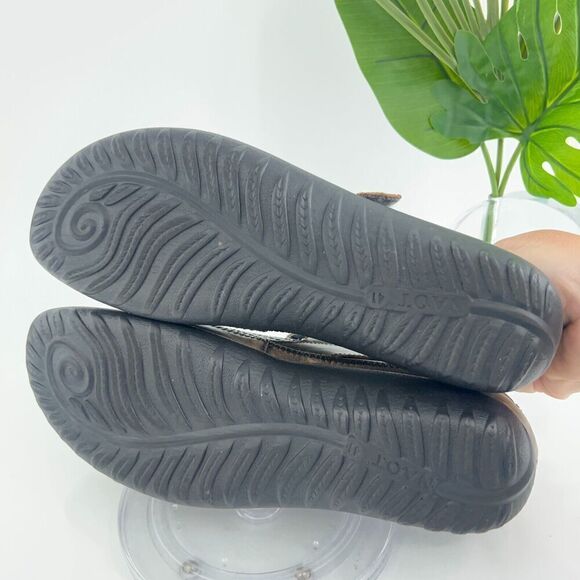 Naot Women Kirei Mary Jane Shoe Size 41 10 Flat Brown Gold Metallic Cork Insole - Picture 10 of 13